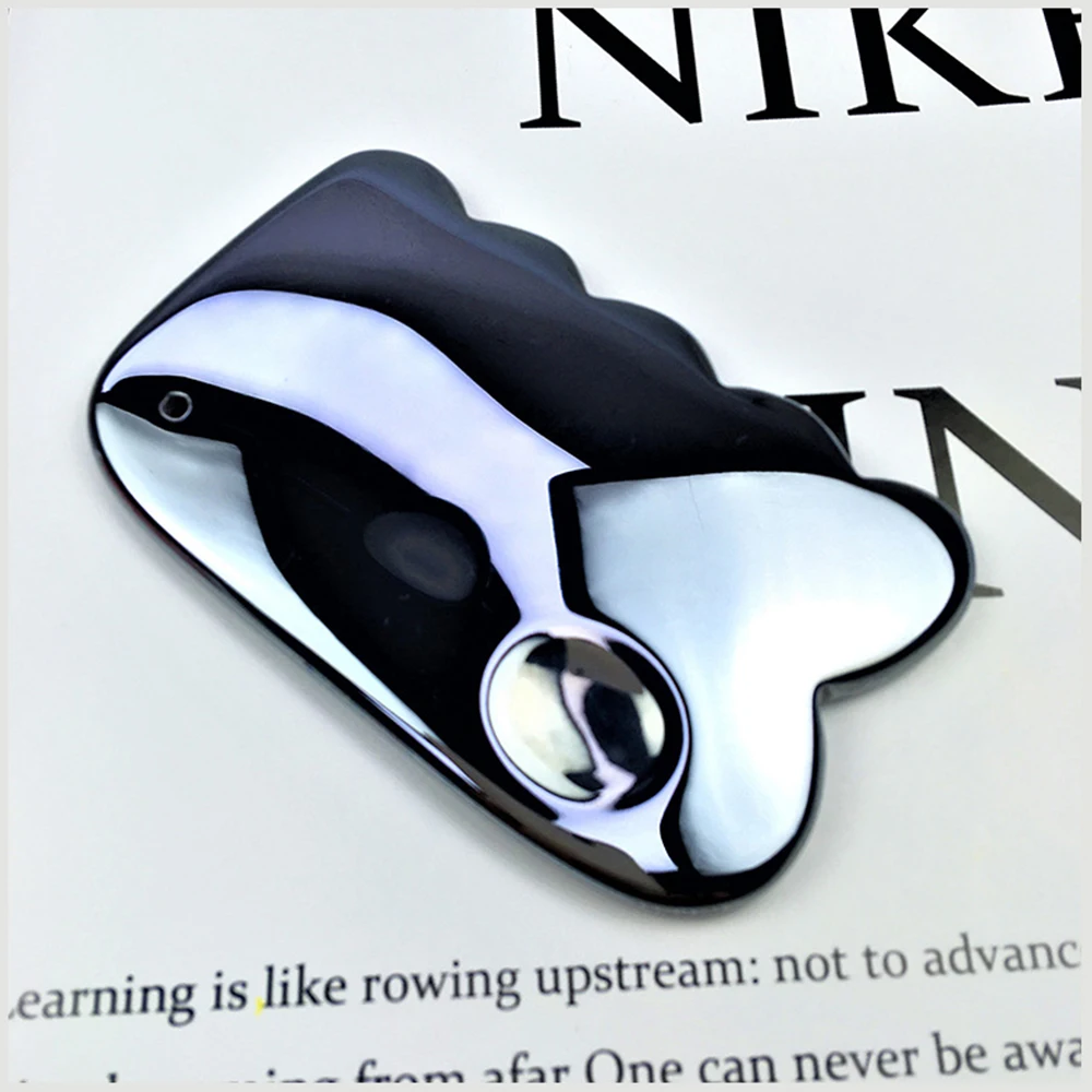 Массажер гуаша терагерц энергетический Нефритовый камень для лица подтяжка