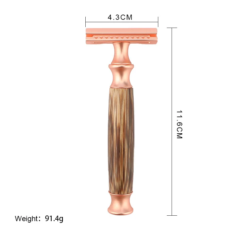 LEMONWALD Men Manual Straight Razors Natural Bamboo Handle Double Sided Shaving Old Fashion Razor Gift Box Custom Packaging | Красота и