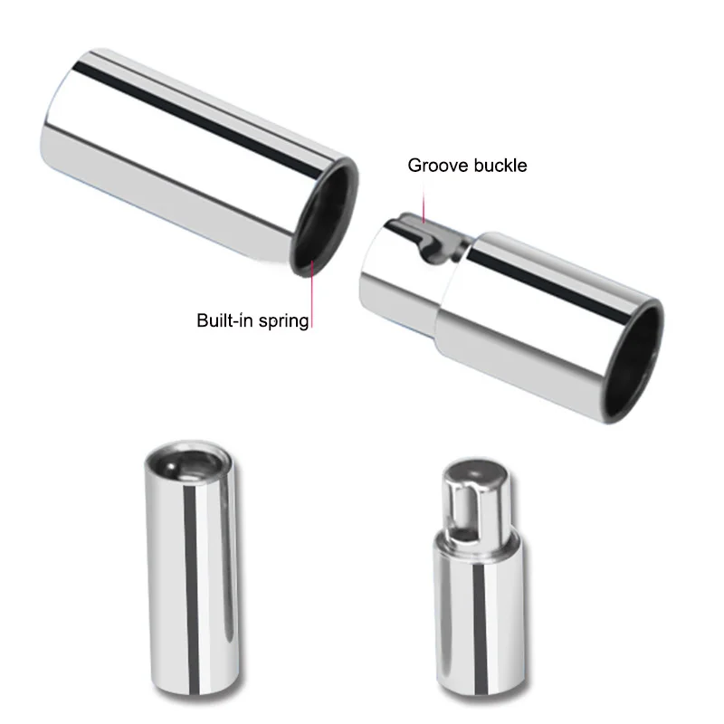 Сделай Сам из нержавеющей стали Пряжка для риса кожаная веревка пряжки ожерелье