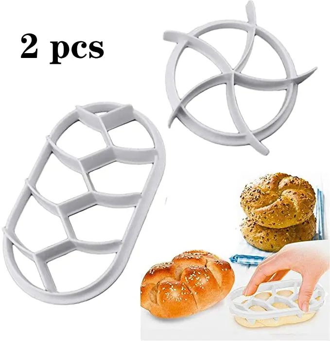 

Cheerbows 2pcs Plastic Dough Press Molds For Baking Bread Rolls Mold DIY Cake Pastry Cutters Cooking Kitchen Tools Accessories