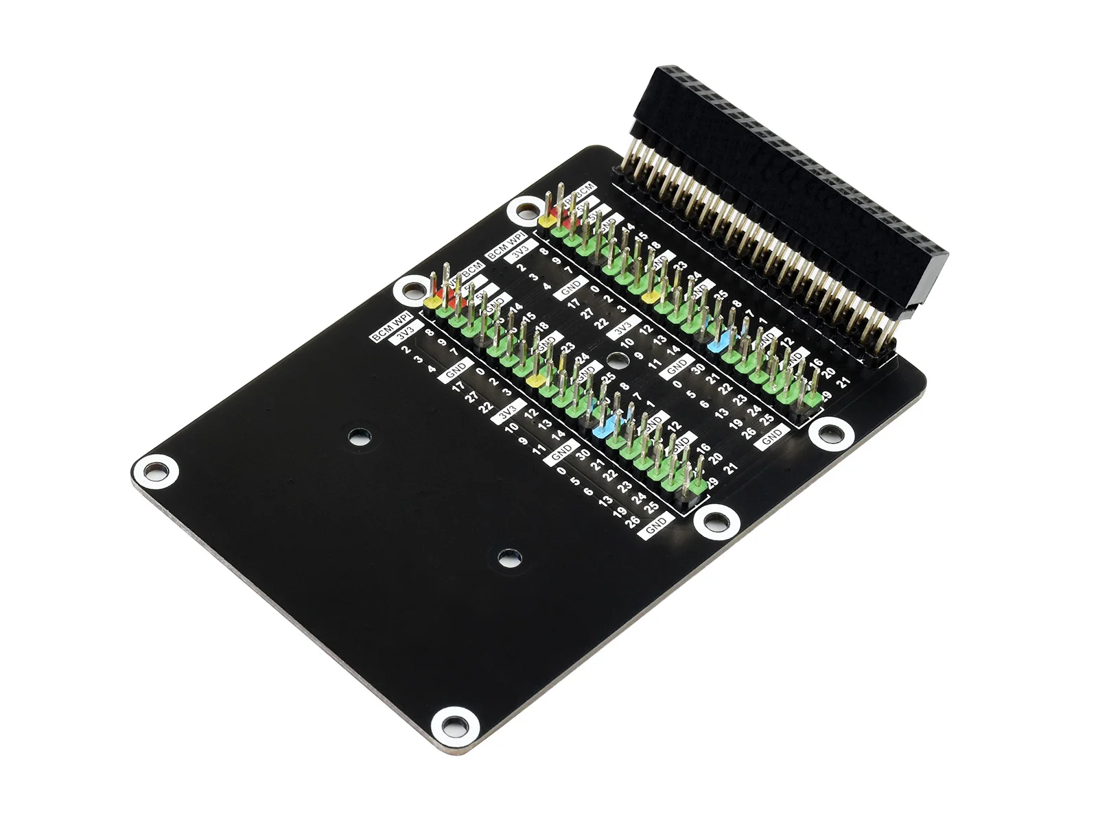 Адаптер заголовка Waveshare Raspberry Pi 400 GPIO расширение 2 40-контактных разъема наклонная