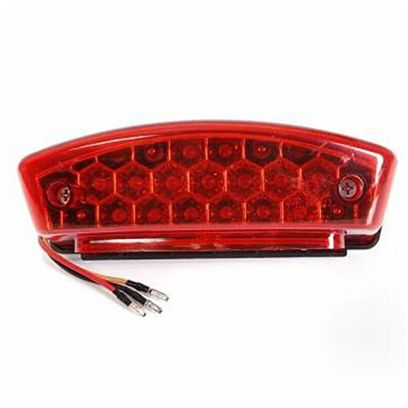 

Universal 12V 21 LED Motorcycle White License Plate Light Red Tail Rear Lights Brake Stop Lamp 3 Wire