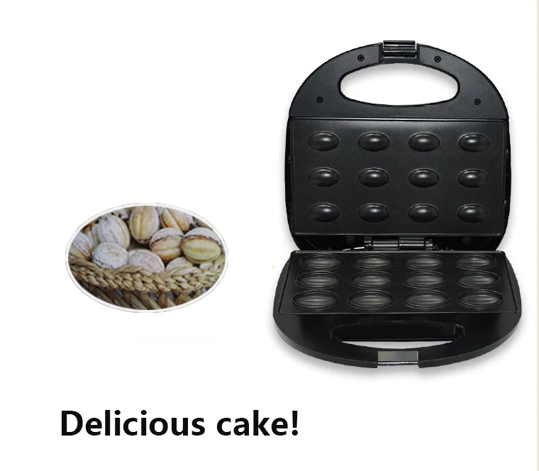 Harga CAHOT Mini Listrik Kacang Walnut Pembuat Otomatis Kacang Waffle Mesin Roti Sandwich Besi Pemanggang Roti Baking Sarapan Pan Oven Uni Eropa Plug