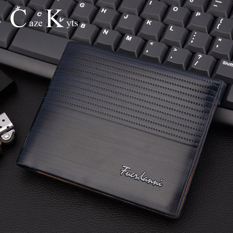 Большой Вместительный бумажник новый мужской короткий кошелек европейский и