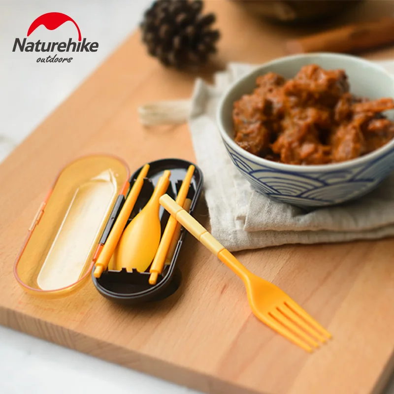 Набор посуды Naturehike складной портативный уличный набор столовых приборов для