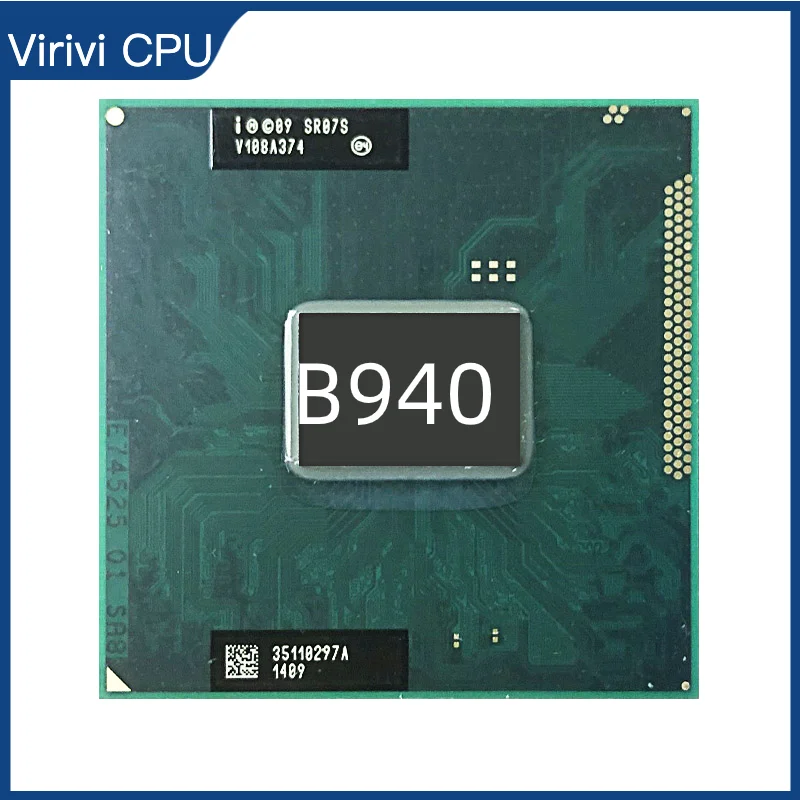 

Intel Pentium B940 SR07S 2.0 GHz Dual-Core Dual-Thread CPU Processor 2M 35W Socket G2 / rPGA988B