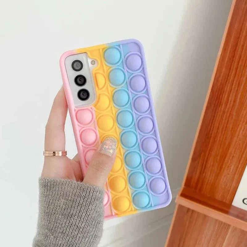 Чехол для телефона из мягкого ТПУ с пузырьками снятия стресса Vivo X20 X21 X30 Y20 Y20i Y50 Y51s