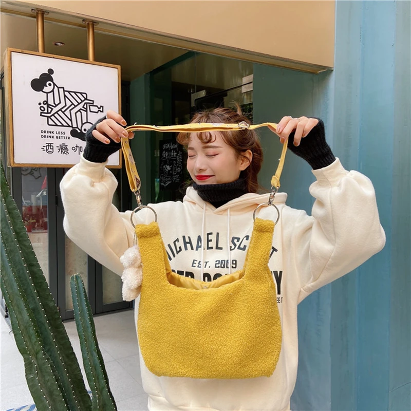 Оригинальная зимняя сумка Youda Женская плюшевая большой вместимости Большая