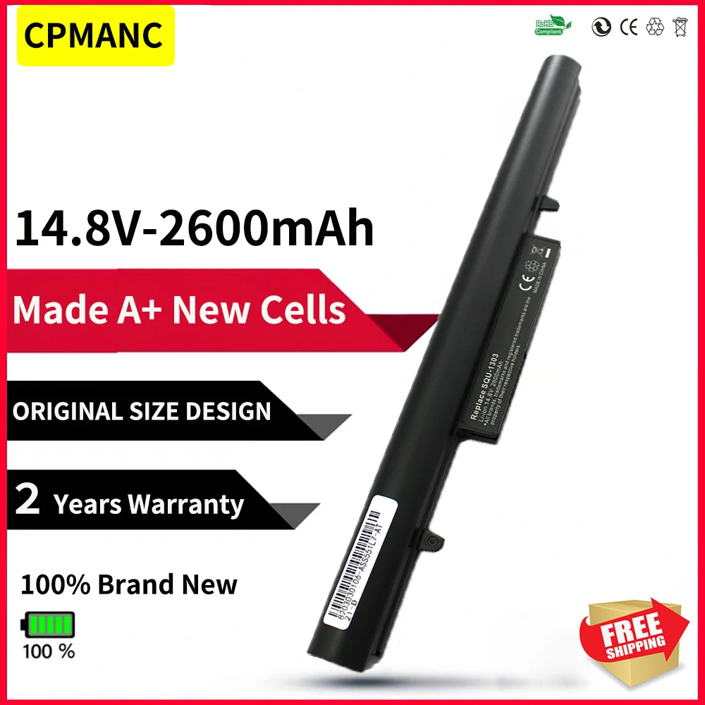 Cpmanc 916t220h 921600033 Cqb-924 Squ1201 Squ1202 Squ-1303 Bateria do Portátil para Hasee Q480s-i5 d1 Q480s-i7 d2 Un43 Un45 Baterias p/ laptop