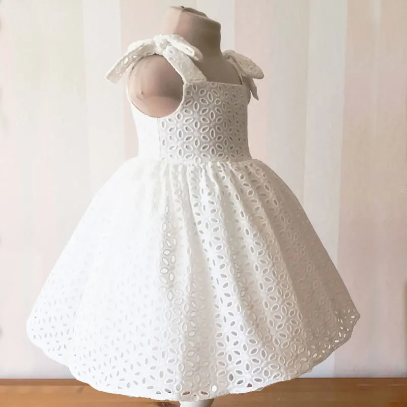Детское Хлопковое платье с вышивкой для девочек на день рождения | Детская одежда