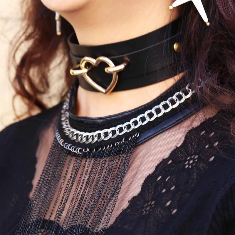 WKOUD EAM 2020 European And American Style Pure Hand-made Harajuku Punk Abdomen Belt Personality Wild PU Leather Collar ZD988 | Аксессуары