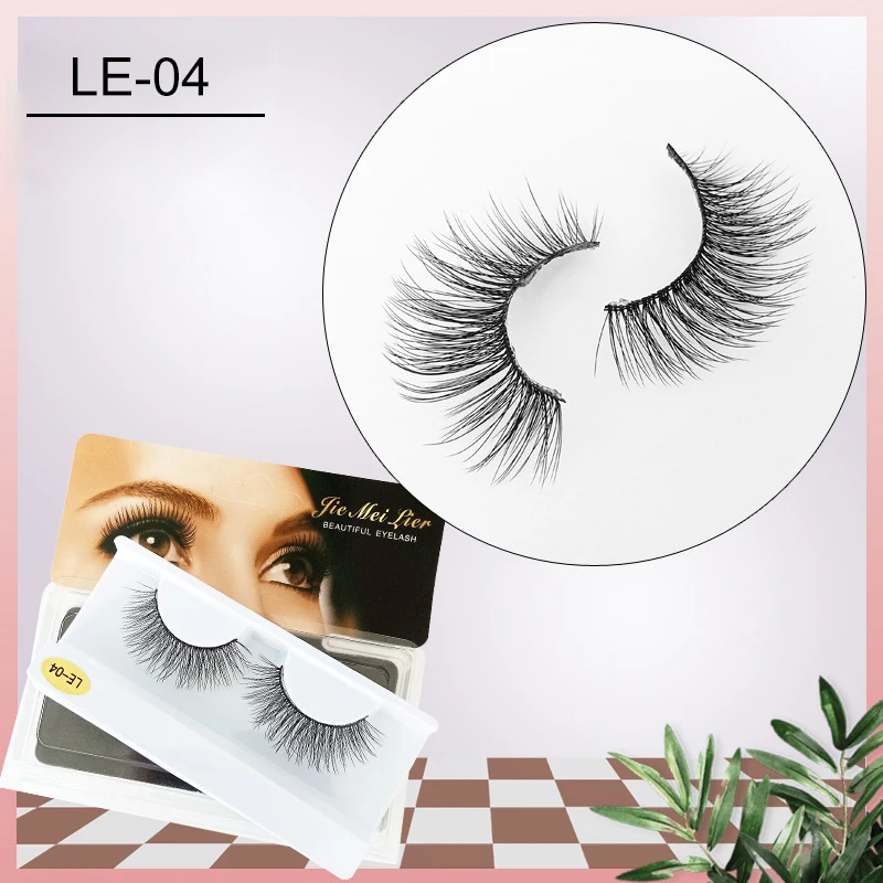 3D ресницы черные длинные Редкие крестовые натуральные норковые ручной работы