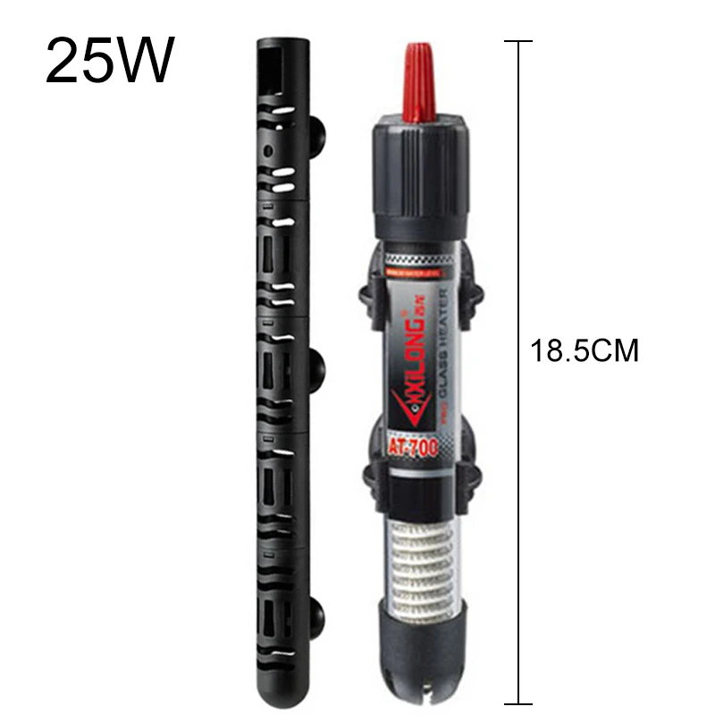 25W with cover Аквариумный нагревательный стержень Автоматический Термостат Температурный стеклянный водонагреватель с защитным чехлом аксессуар для аквариума 100 Вт 200 Вт 300 Вт - Цвет: 25W with cover