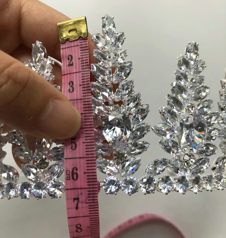 Свадебная тиара корона принцессы из страз бижутерия коронки AAA кубический циркон