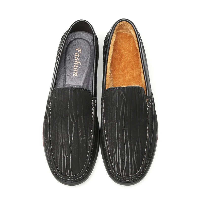 CLAXNEO мужские мокасины Дизайнерская кожаная мужская обувь лоферы с Плюшевым Мехом