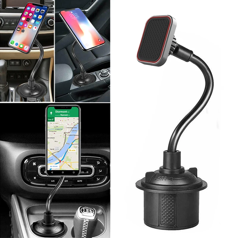 XMXCZKJ Magnetic Car Cup Holder Phone Mount Magnet Power Cell Phone Car Mount Stand for Cupholder for iPhone Samsung HuaWei