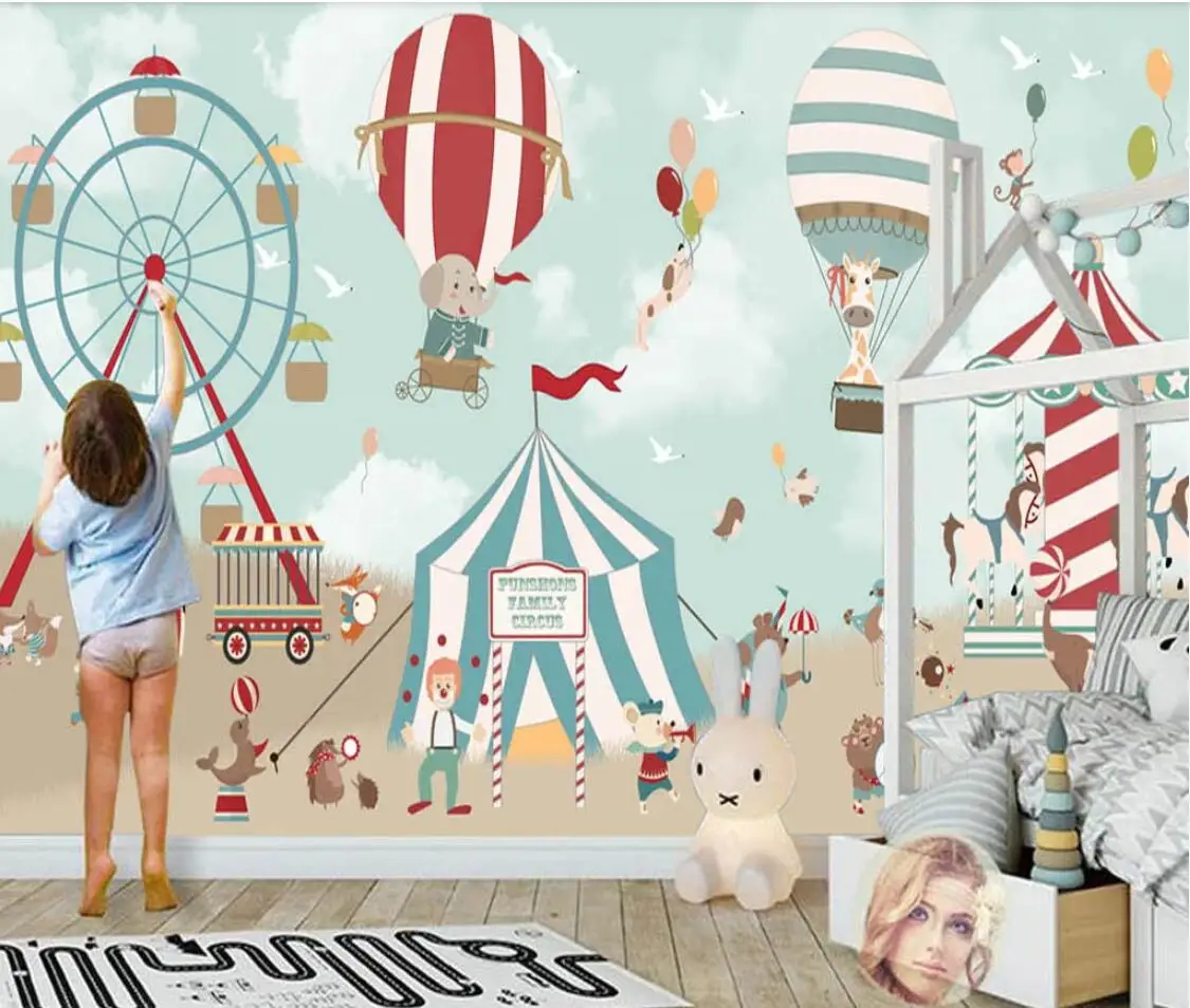 

Фотообои с 3d-изображением воздушных шаров, шелковая ткань с принтом