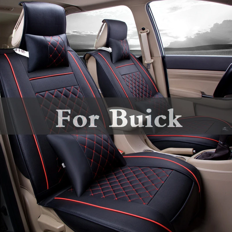 

New Soft Leather Seats Car Seat Cover Pu Fit Seat Protector Black/Gray For Buick Lucerne Rendezvous Verano Park Rainer Avenue