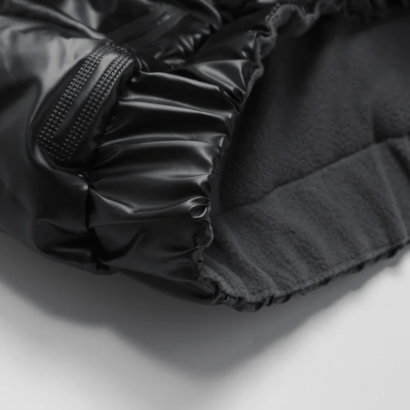 Мужской жилет с капюшоном из искусственной кожи сохраняющий тепло золотистый