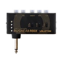 valeton rushead max usb chargable portable pocket guitar bass headphone amp carry on bedroom plug in multi effects rh 100