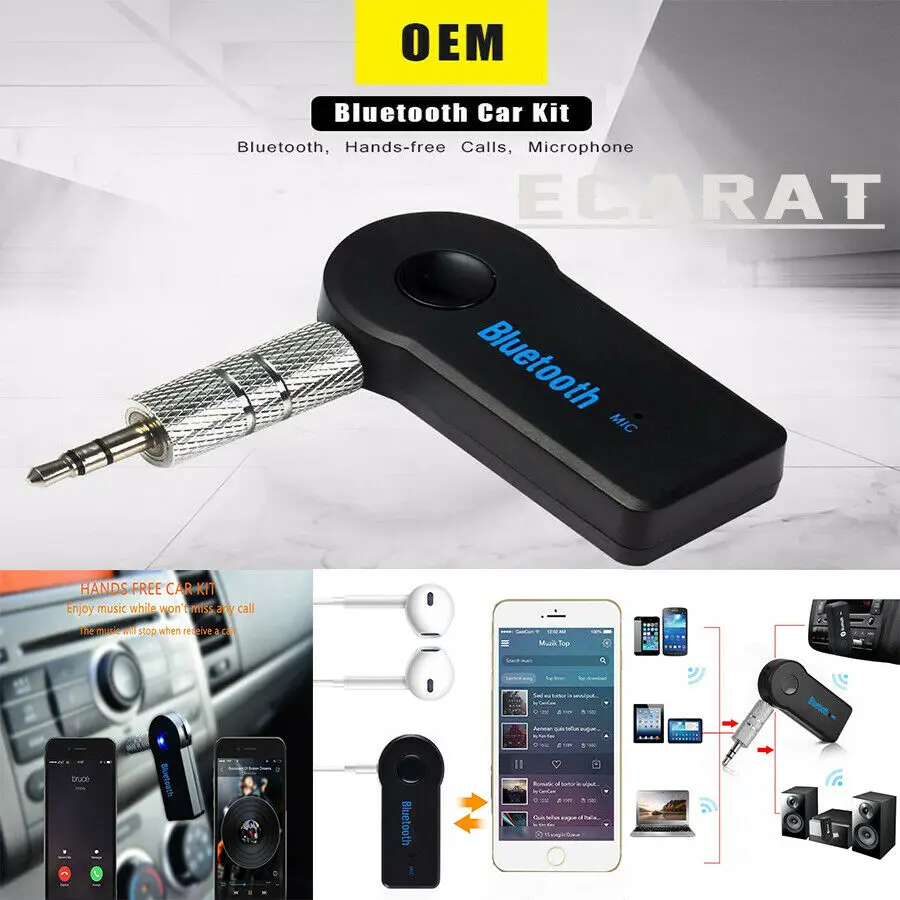 3 5 мм AUX аудио MP3 музыкальный bluetooth ресивер автомобильный комплект Беспроводной