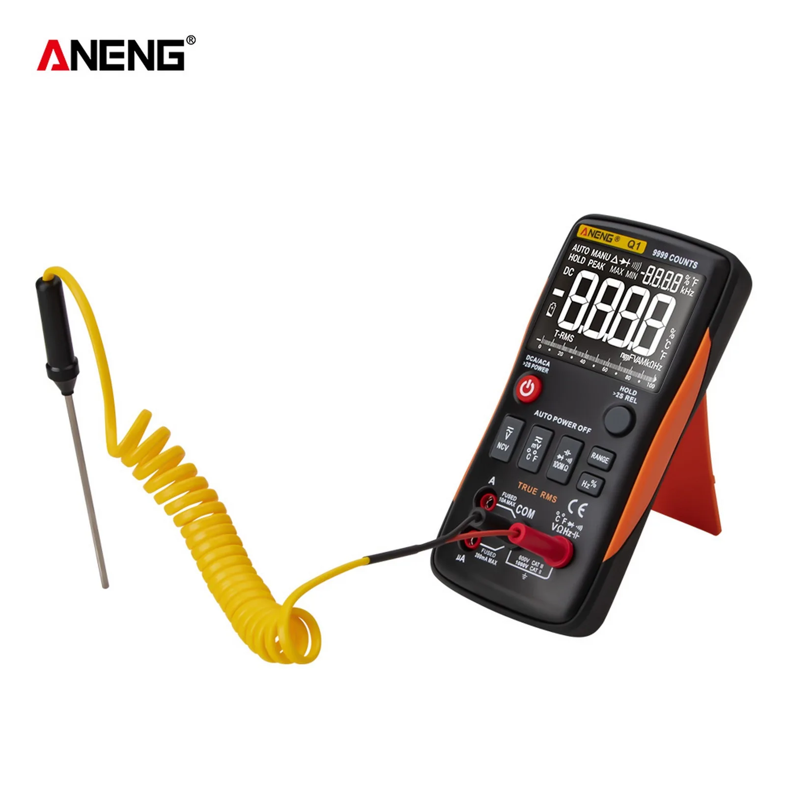

Цифровой мультиметр ANENG Q1, измерение напряжения переменного тока, напряжения постоянного тока, сопротивления, емкости, диодов, тестеры NCV, Из...