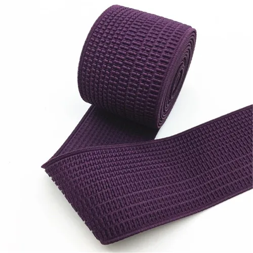 Purple 50 мм утолщенные резинки красочный резиновый эластичный пояс DIY ручной работы швейная одежда куртка брюки пояс аксессуары 1 метр - Цвет: Purple