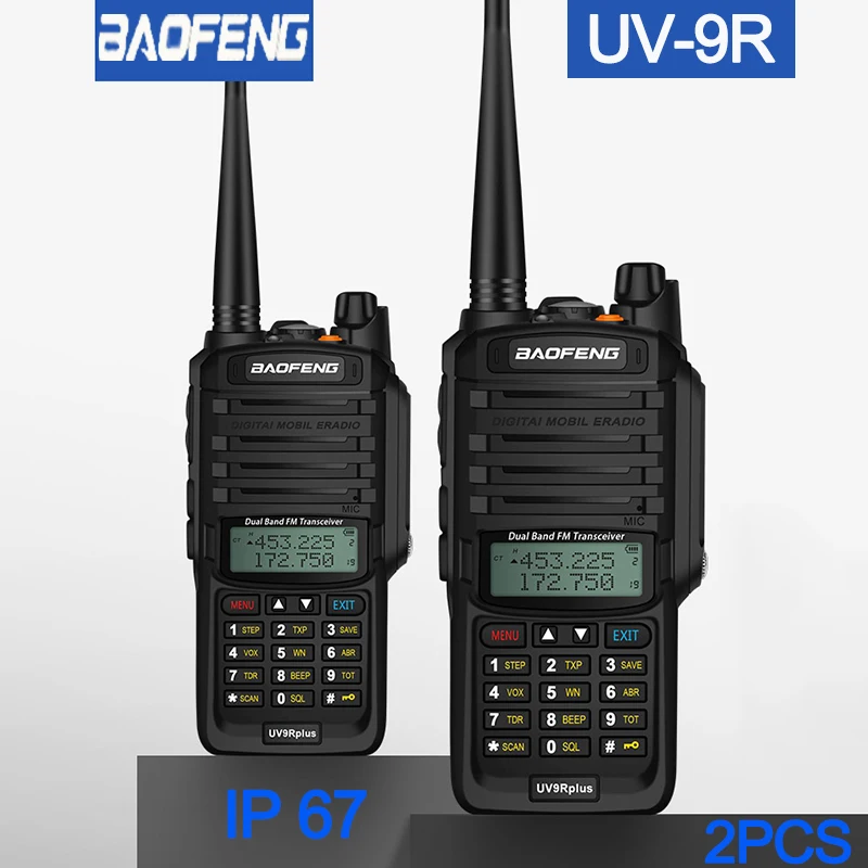 Рация Baofeng 128 Двухдиапазонная UHF и VHF 136 174 МГц 400 520 UV 9R Plus Портативная радиостанция 10