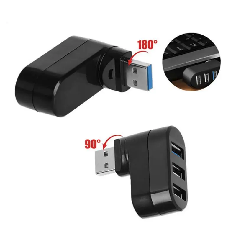 Высокоскоростной мини разветвитель с 3 портами USB 0 и возможностью поворота на 90 /