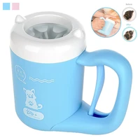 outdoor portable pet dog paw cleaner cup 360 soft silicone foot washer clean dog paws one click manual quick feet wash cleaner