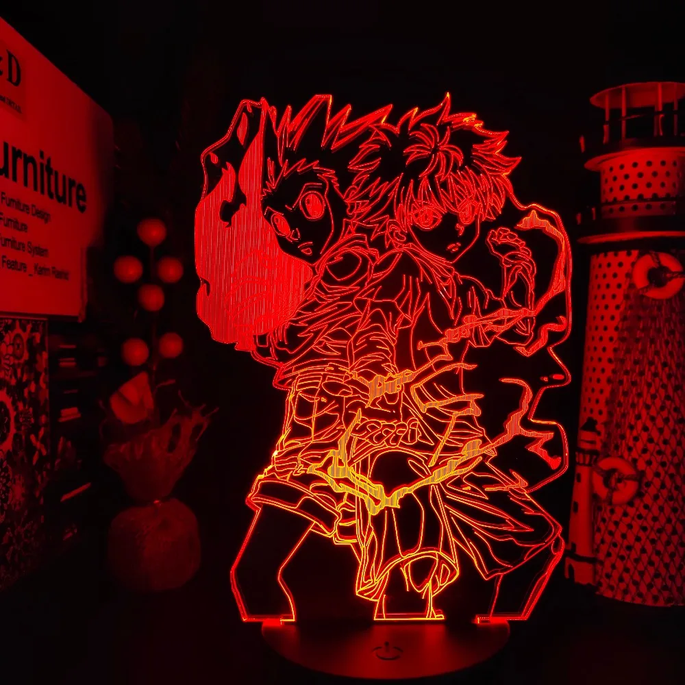 Фигурка Hunter X Gon и Killua 3d лампа ночник модель игрушки аниме коллекция фигурок