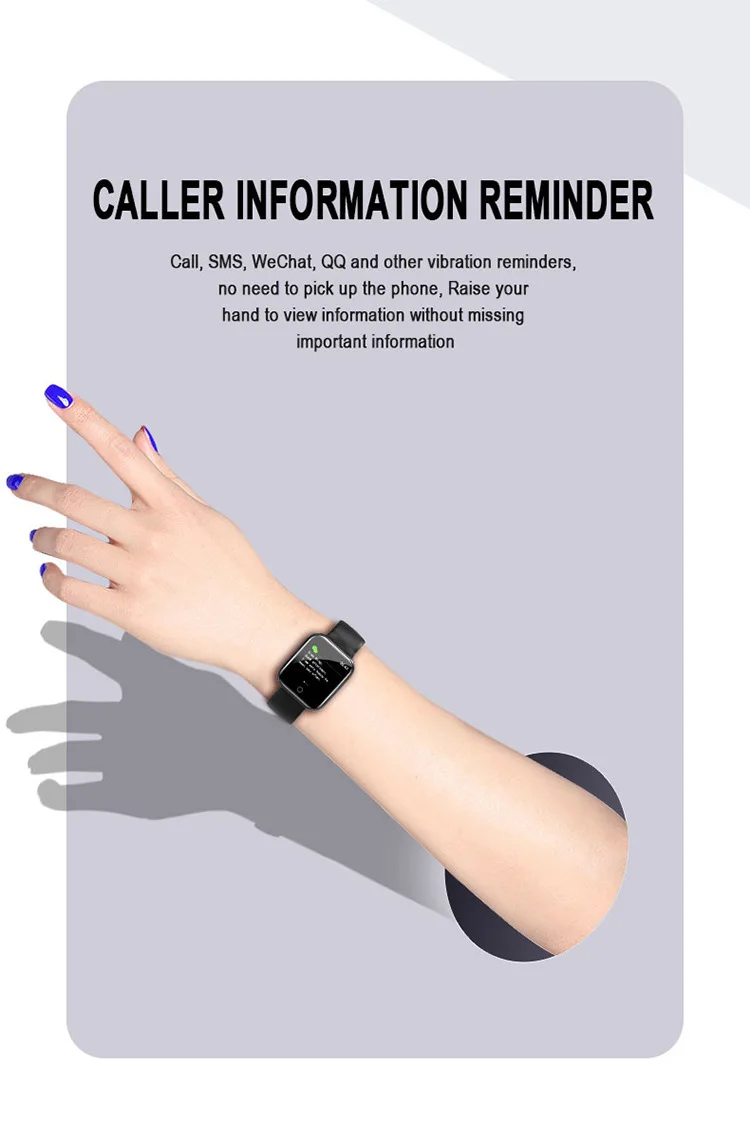

Fashion i5 Smart Watch Women Men Electronic Sport Wrist Watch Square Waterproof Heart Rate Monitor Blood Pressure Smartwatch