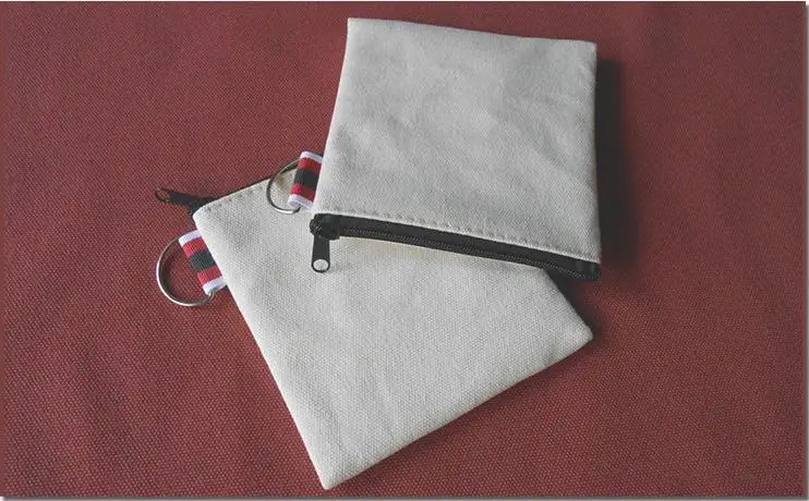 

100pcs/lot Blank Canvas Zipper Pouches Cotton Cosmetic Bags Makeup Bags Cotton Canvas Coin Purse Wholesale
