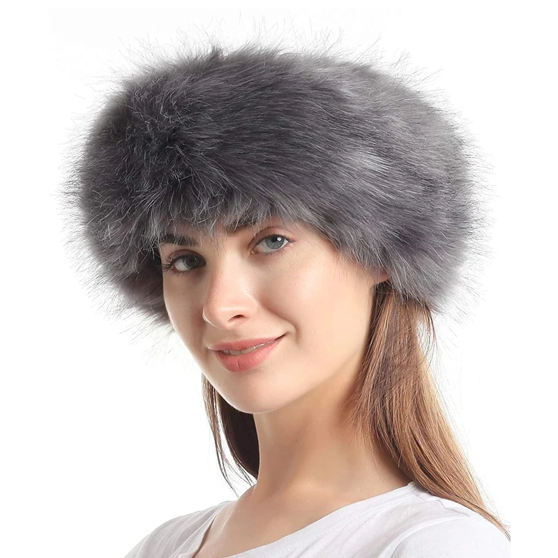 

Winter Women Fashion Russian Thick Warm Beanies Fluffy Fake Faux Fur Hat Empty Top Hat Headscarf Outdoor Earwarmer Ski Hats