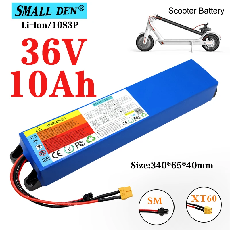 

36V 10Ah Xiaoni Mijia M365 Scooter battery pack 10S3P 42v 500W High Power M365 Electric Scooter Lithium ion Battery with 15A BMS