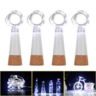 Светильники в форме винных бутылок с пробкой USB Перезаряжаемые 2 м 20 светодиодов в форме пробки Медный провод гирлянды набор сделай сам для вечерние Рождество Хэллоуин