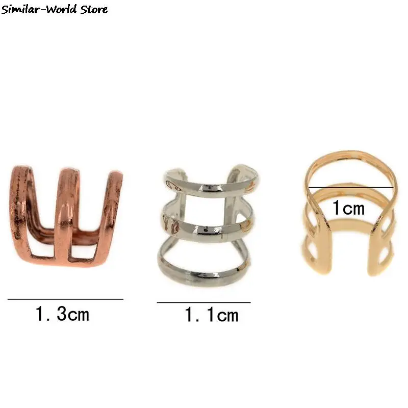 2 шт. = 1 пара новинка панк-рок клипсы для ушей манжеты серьги без пирсинга золотые