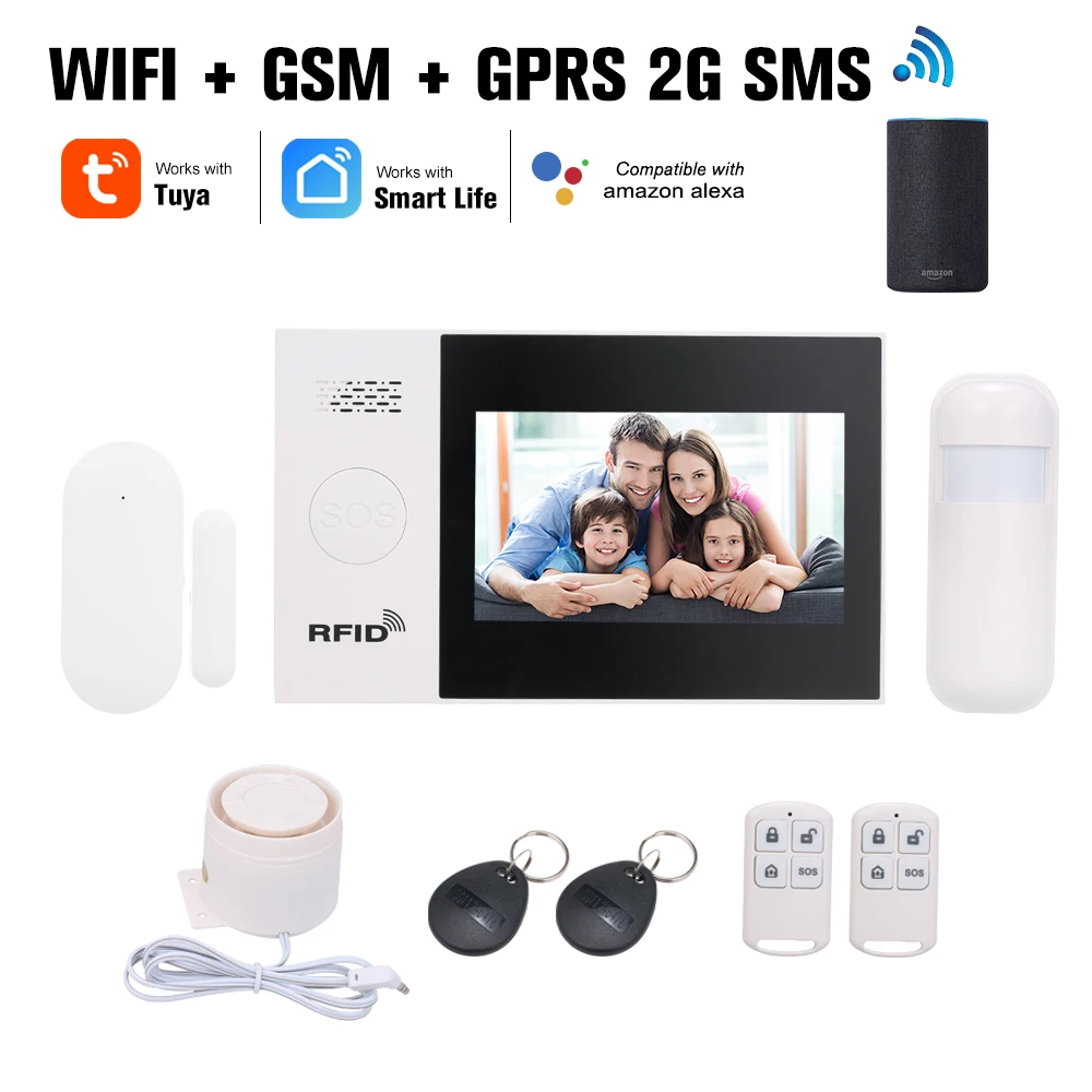 Сигнализация дверная Беспроводная с автоматическим набором 433 МГц Wi-Fi GSM GPRS 2G SMS |