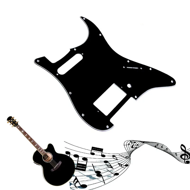 3 Ply Black Guitar Pickguard For Fender Stratocaster HS Single Strat Humbucker Guitar Part Accessories