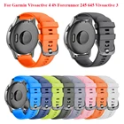 Ремешок силиконовый для смарт-часов Garmin Vivoactive 4 4S Forerunner 245 645 Vivoactive 3, 18 20 22 мм