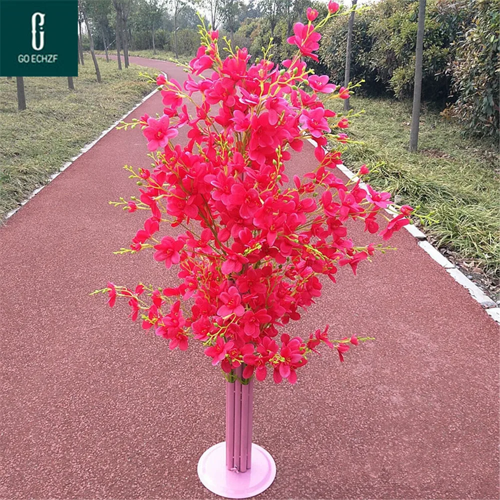 

Silk Single Stem Orchid150cm High Artificial Flowers Mini PhalaenopsisTree Butterfly Orchids MulticolorFree Shipping