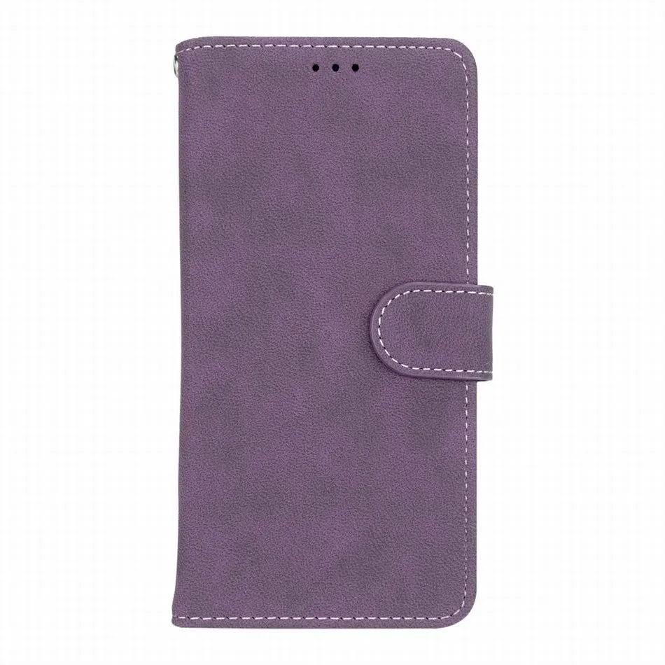 Purple C Plain Wallet Cover For Bags LG Stylo 4 5 Q8 G8 ThinQ K40 K12 Card Slot Couqe Man Leather Phone Case Zipper Flip Funda DP27H - Цвет: Purple C
