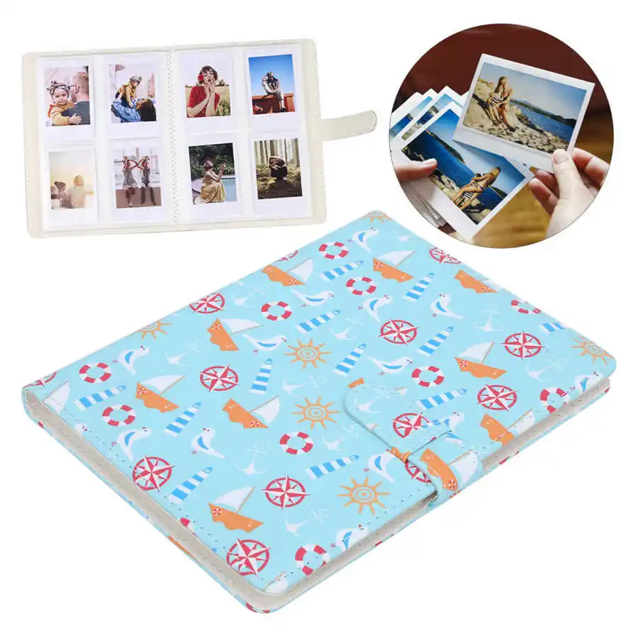 

3-дюймовый фотоальбом из полиуретана, 128 почтовых открыток, Коллекционирование памяти для путешествий, фотоальбом для Mini 11/9/8/7