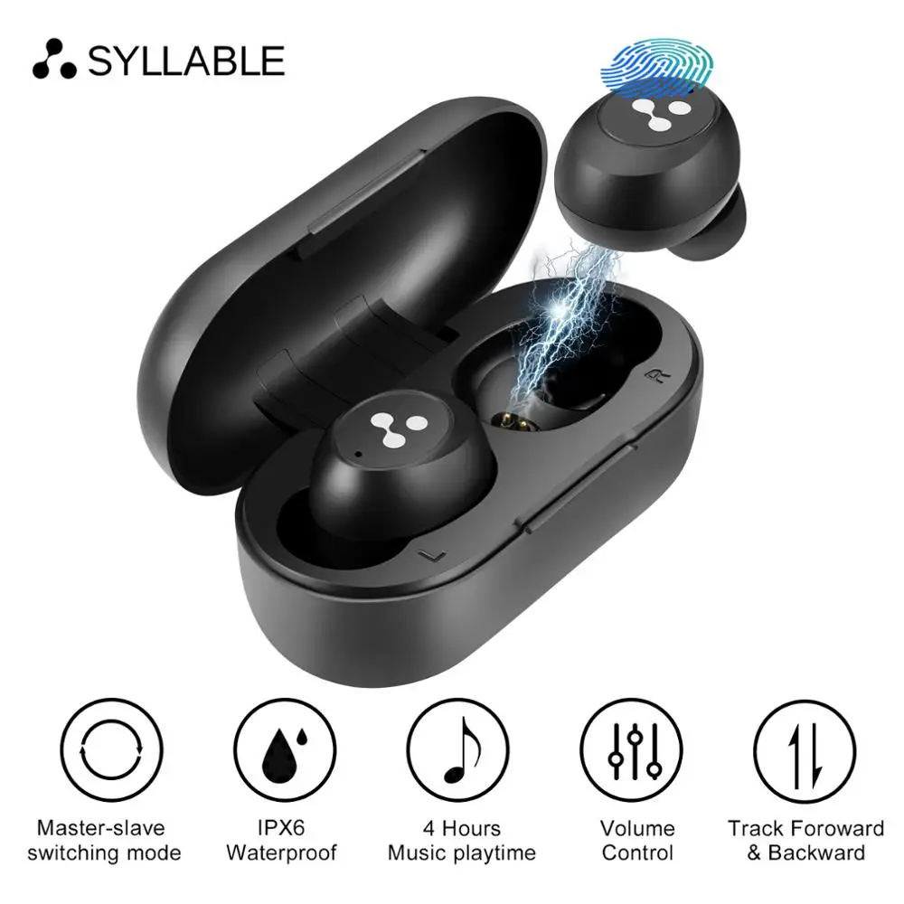 

Оригинальные сенсорные наушники SYLLABLE S103, беспроводная гарнитура с режимом переключения ведущего ведомого элемента, наушники-вкладыши с ре...