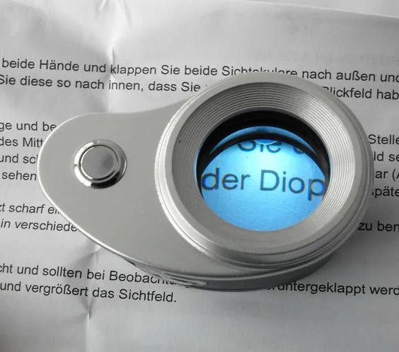 Увеличительный 10x оптический светодиодный освещенный увеличитель портативное