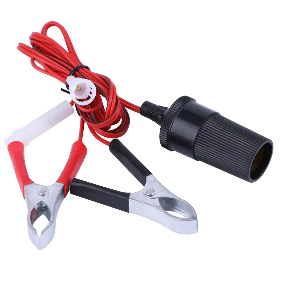 

VODOOL 12V Car Battery Clips Female Car Cigarette Lighter Power Socket to Battery Clip-On Crocodile Clip for Digital Device
