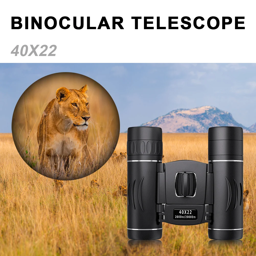 Складной оптический бинокль 40X22 HD прицел с ночным видением уличный телескоп для
