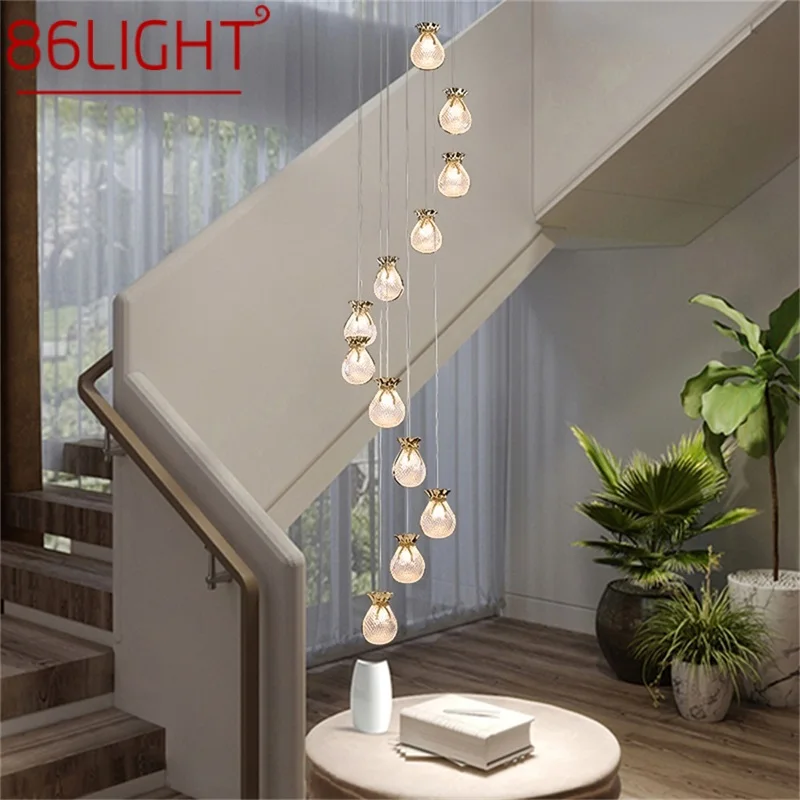 

86LIGHT Nordic Creative Chandelier Lamps Modern Fixtures Pendant Lighting Home LED for Stairs Hall