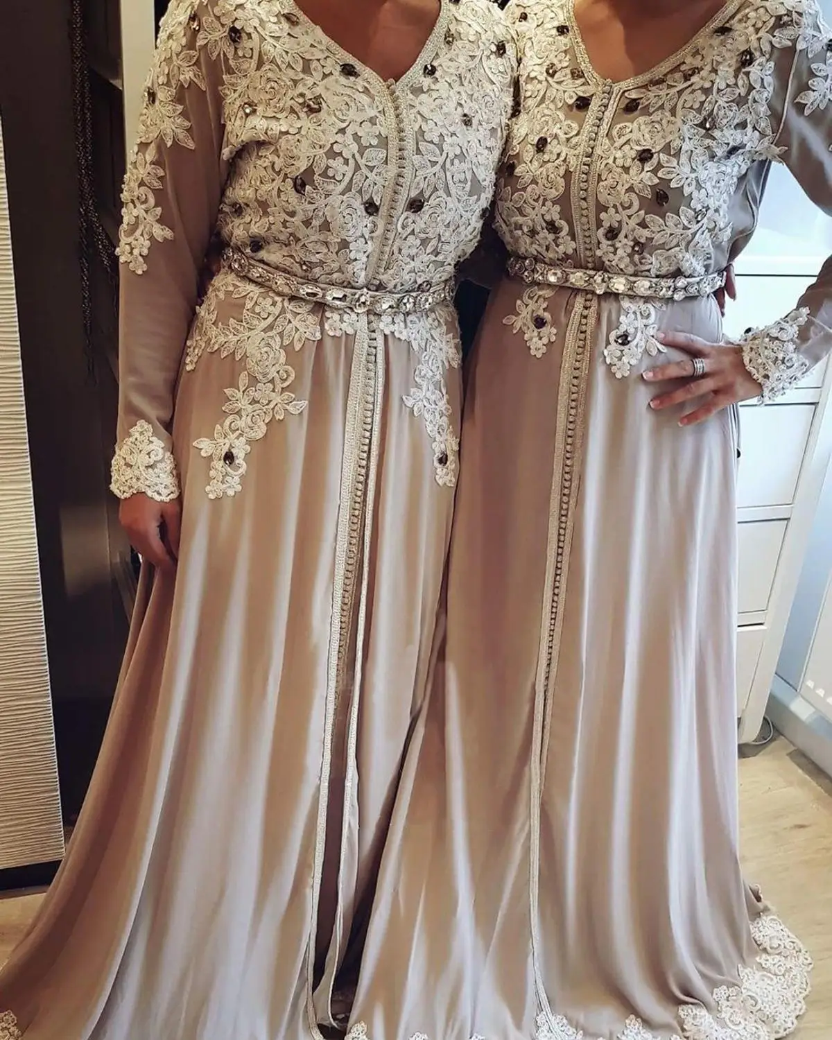 Bbonlinedress Moroccan Kaftan Evening Dresses Embroidery Appliques Long Dress Full Sleeve Arabic Abaya Party-Dress | Свадьбы и