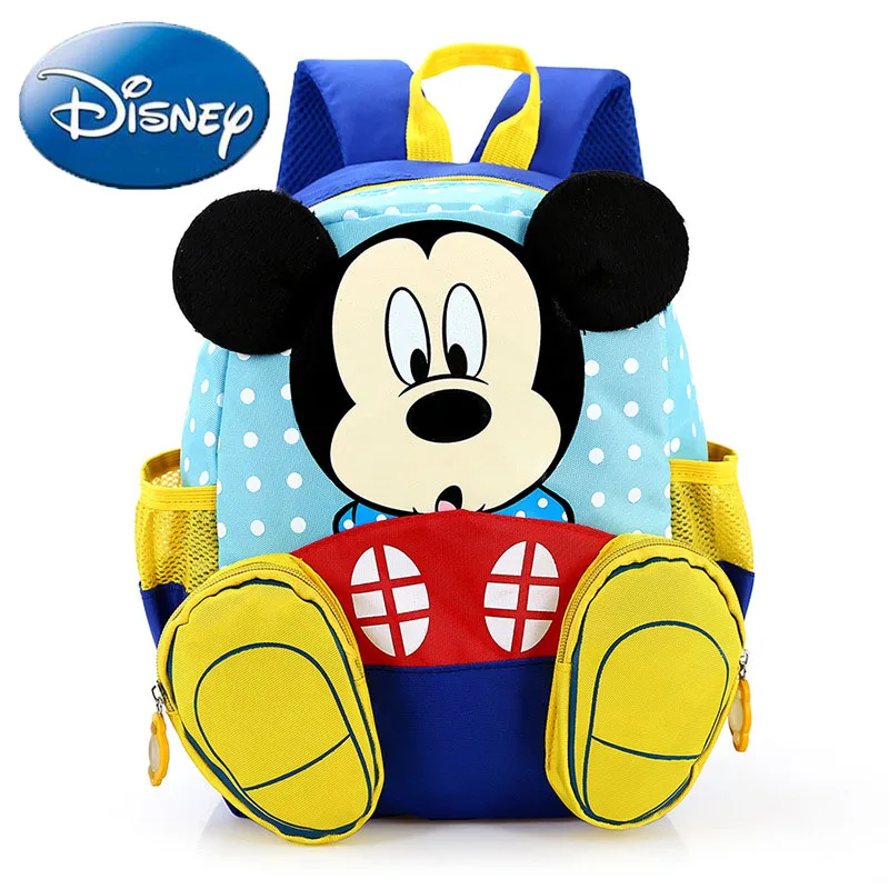 

Детский Школьный рюкзак Disney с Микки Маусом, вместительные водонепроницаемые портфели для мальчиков и девочек, легкая сумка на плечо